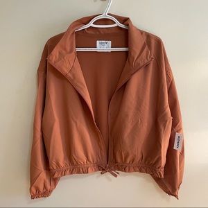 Old Navy cropped active jacket, quick dry, warm hickory